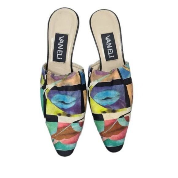 Vintage 80s 90s Vaneli Lip Pop Art Heels - Picture 2 of 15